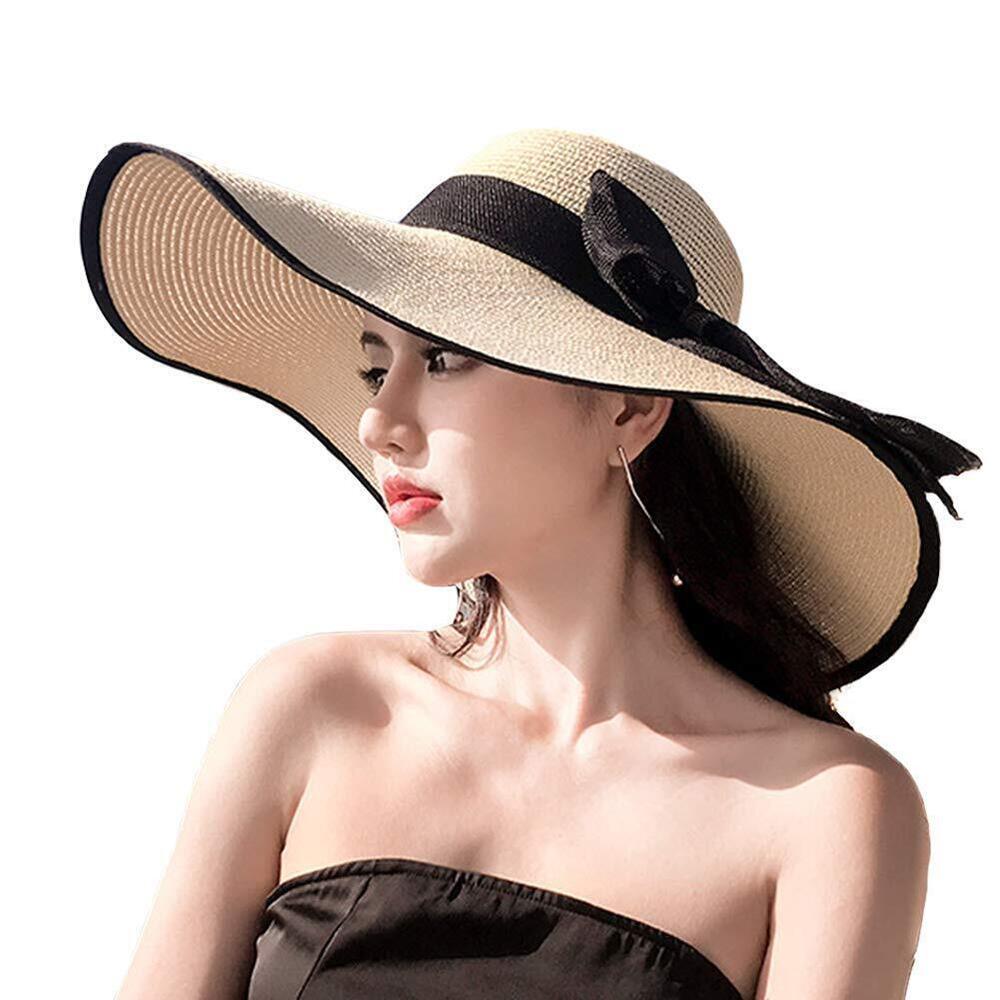 1235 Folable Floppy Hat,Wide Brim Sun Protection Straw Hat, Summer UV
